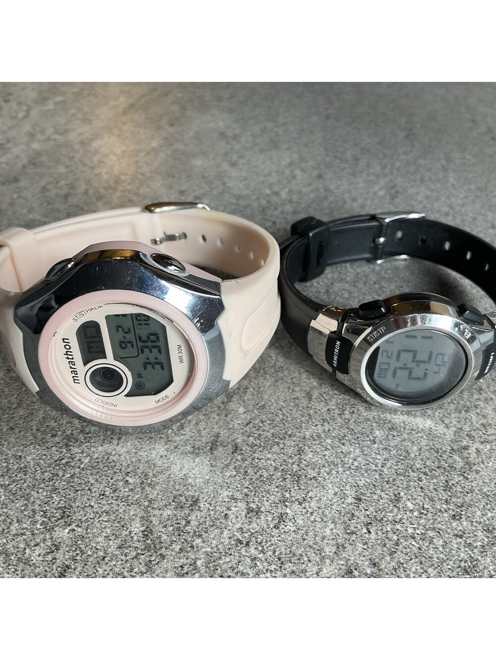 Pair Of Armitron And Marathon Digital Watches Both Watches Run Great Bin Z